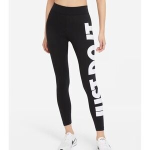 Nike Leg A See Leggings Black White Womens XS